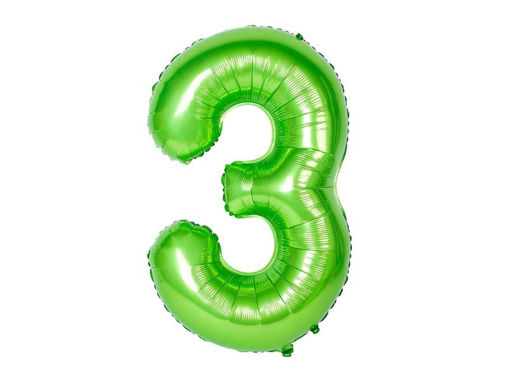 Picture of FOIL BALLOON NUMBER 3 GREEN 40 INCH